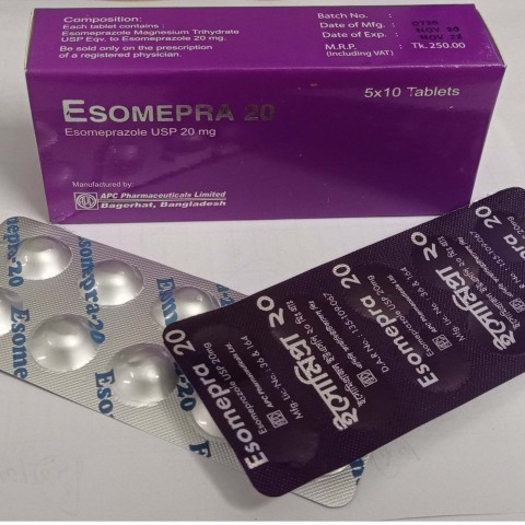 Esomepra-20 Tablet (Esomeprazole USP 20mg)