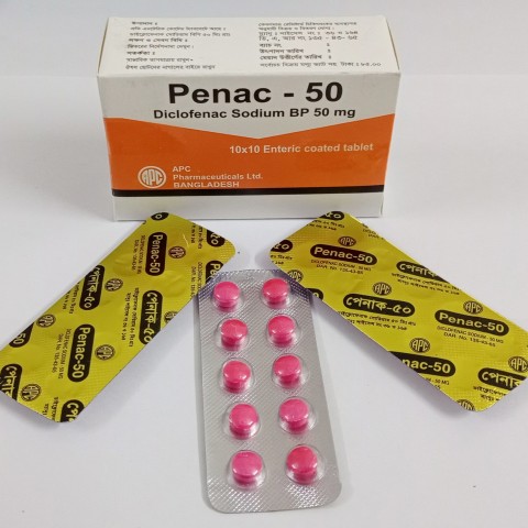 Penac-50 mg Tablet (Diclofenac Sodium)