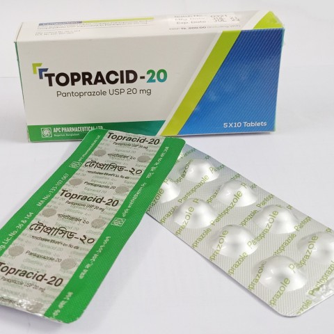 Topracid-20 mg Tablet (Pantoprazole USP)
