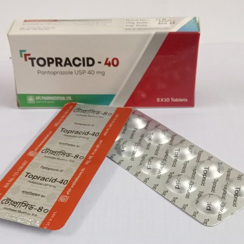 Topracid-40 mg Tablet (Pantoprazole USP 40mg)